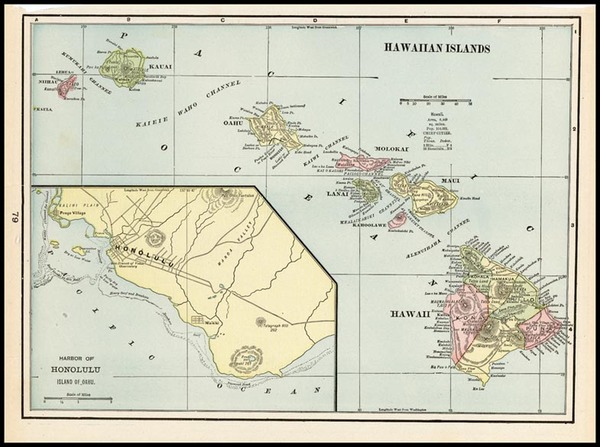 38-Hawaii, Australia & Oceania, Oceania and Hawaii Map By George F. Cram