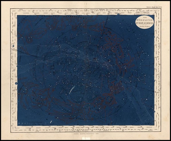 57-World, Celestial Maps and Curiosities Map By Adolf Stieler