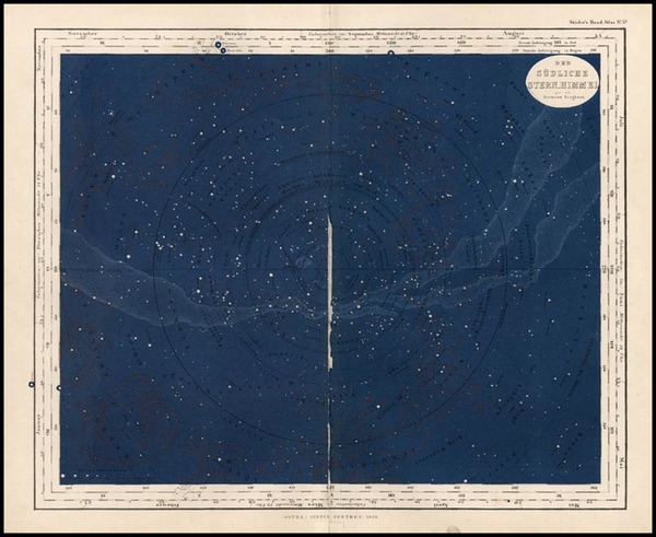 30-World, Celestial Maps and Curiosities Map By Adolf Stieler