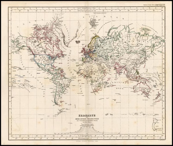 89-World and World Map By Adolf Stieler