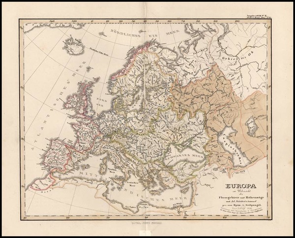 96-Europe and Europe Map By Adolf Stieler