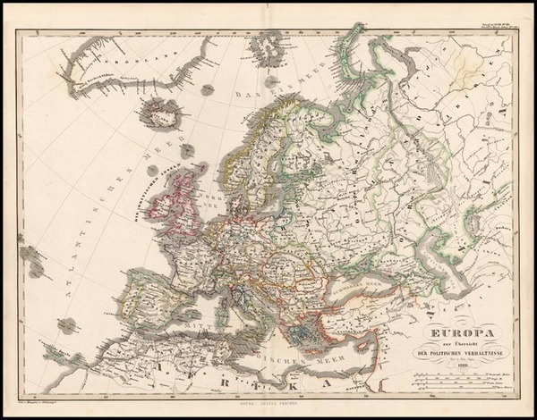 15-Europe and Europe Map By Adolf Stieler