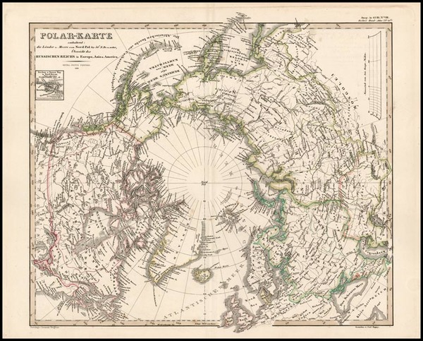 49-World, Northern Hemisphere and Polar Maps Map By Adolf Stieler