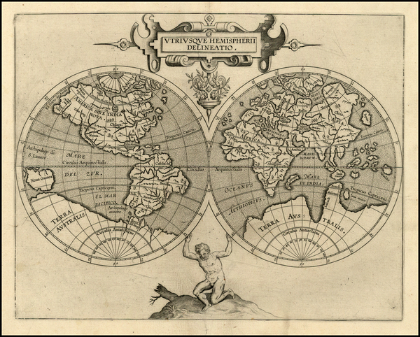 75-World and World Map By Cornelis van Wytfliet