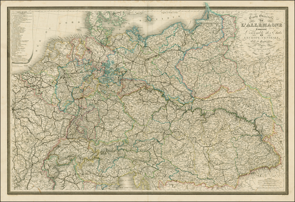 30-Poland, Hungary, Balkans and Germany Map By J. Andriveau-Goujon