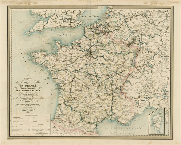 60-Europe and France Map By J. Andriveau-Goujon