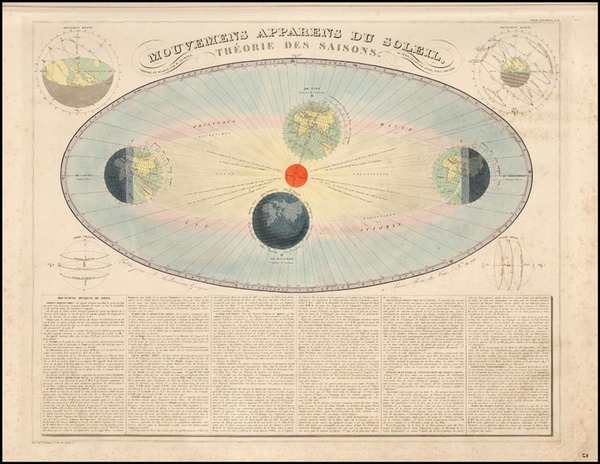 13-World, Celestial Maps and Curiosities Map By J. Andriveau-Goujon