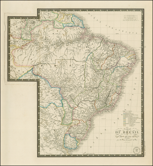 98-South America and Brazil Map By Adrien-Hubert Brué