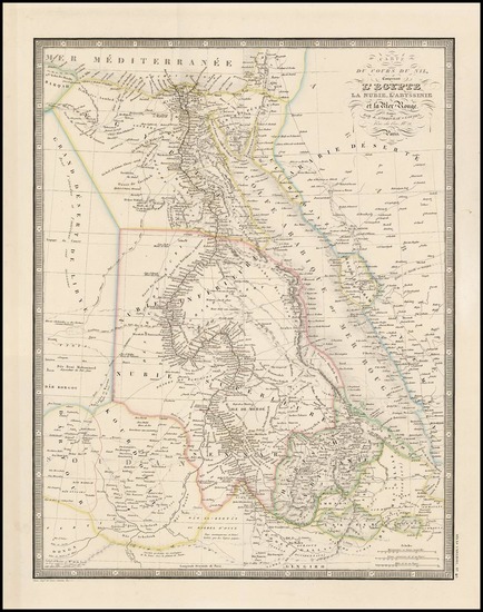 98-Asia, Middle East, Africa and North Africa Map By J. Andriveau-Goujon