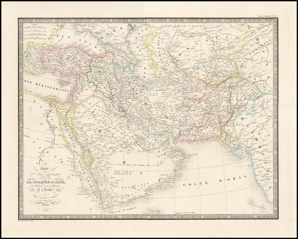 39-Asia, Central Asia & Caucasus, Middle East and Turkey & Asia Minor Map By J. Andriveau-