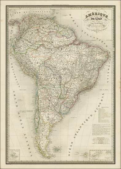 74-South America Map By J. Andriveau-Goujon