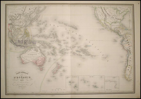 100-World, Australia & Oceania, Pacific, Australia and Oceania Map By J. Andriveau-Goujon