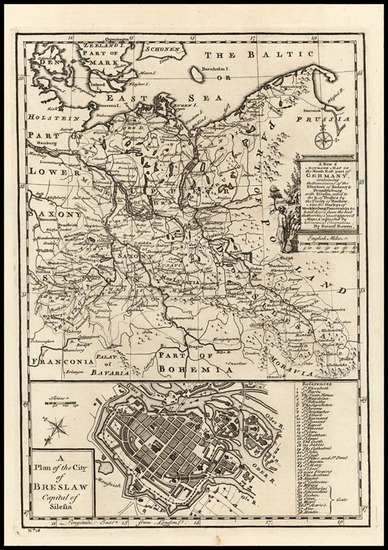 78-Europe, Poland, Baltic Countries and Germany Map By Emanuel Bowen