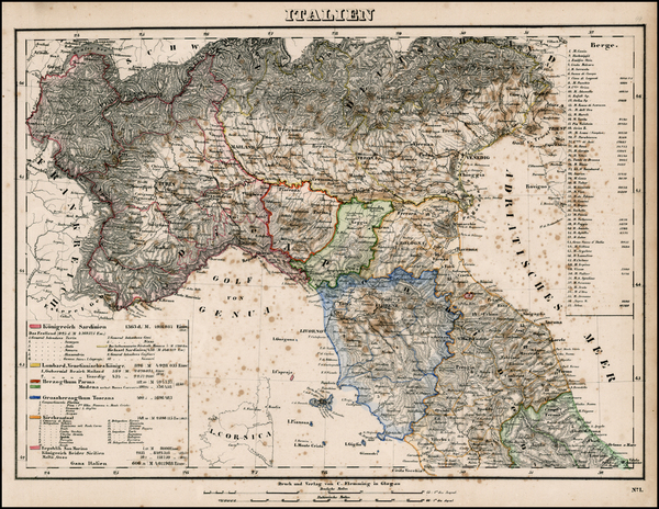 47-Europe and Italy Map By Carl Flemming