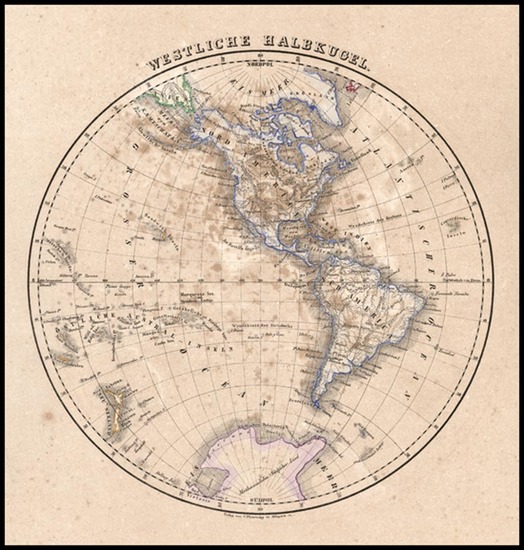 47-World and Western Hemisphere Map By Carl Flemming