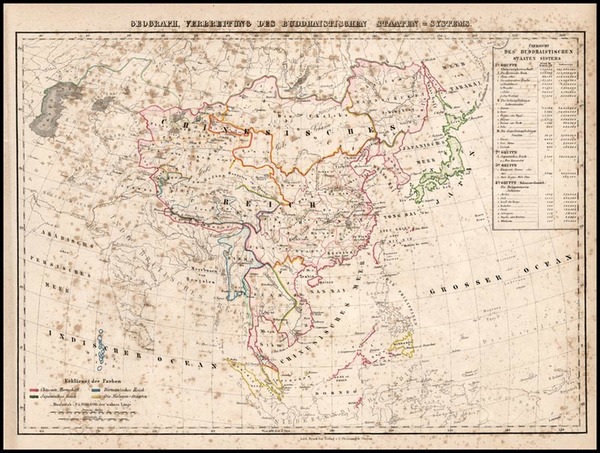 23-Asia, Asia, India and Southeast Asia Map By Carl Flemming