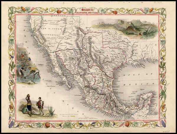 85-Texas, Southwest, Rocky Mountains and California Map By John Tallis