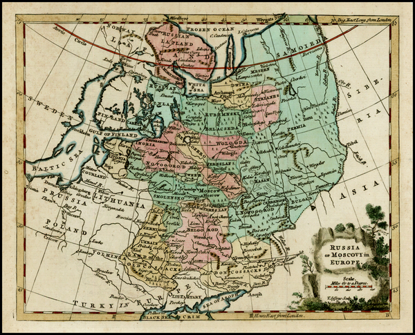 36-Europe, Russia and Ukraine Map By Thomas Jefferys