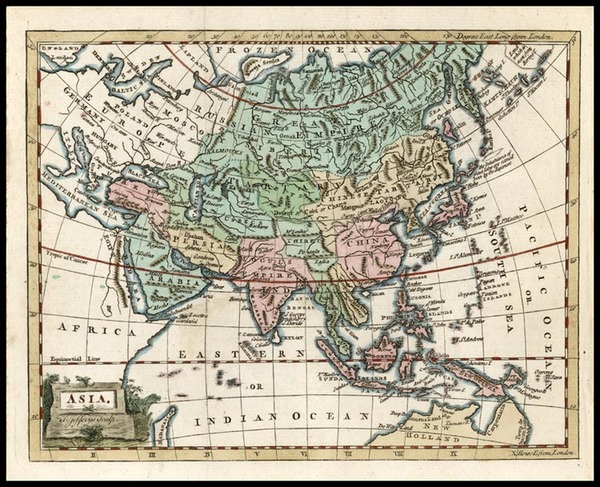 38-Asia, Asia, Australia & Oceania and Oceania Map By Thomas Jefferys