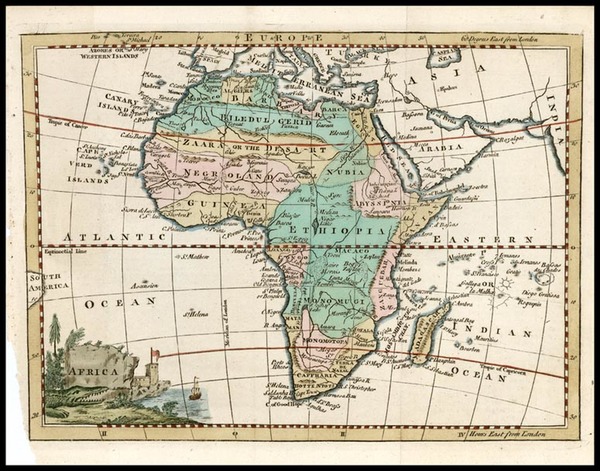78-Africa and Africa Map By Thomas Jefferys