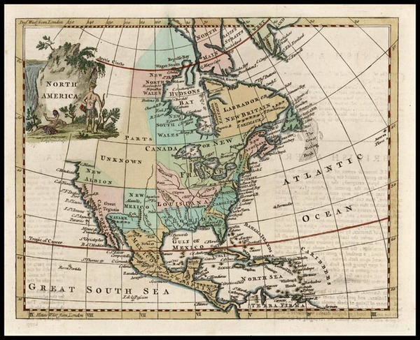 13-North America Map By Thomas Jefferys