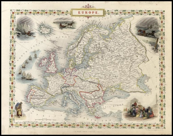50-Europe and Europe Map By John Tallis