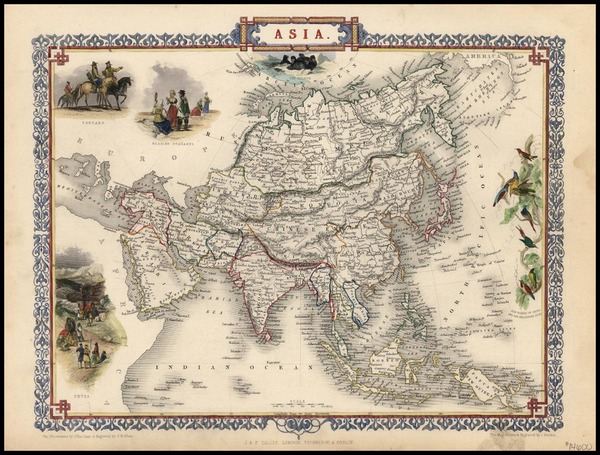 29-Asia and Asia Map By John Tallis
