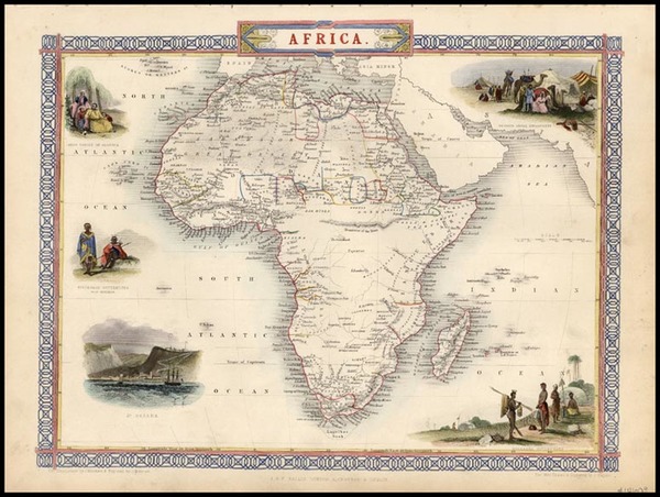 81-Africa and Africa Map By John Tallis
