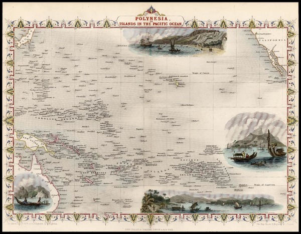 88-World, Australia & Oceania, Pacific, Oceania, Hawaii and Other Pacific Islands Map By John 