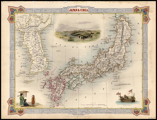 71-Asia, Japan and Korea Map By John Tallis