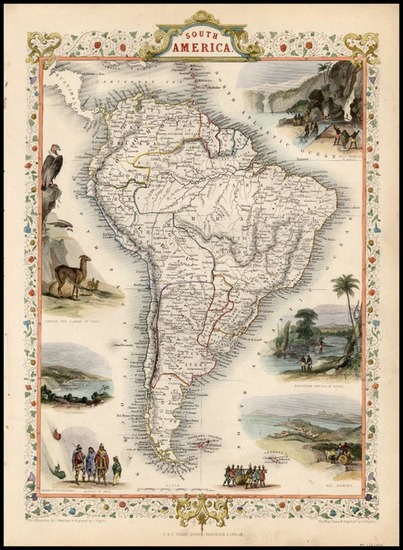 92-South America Map By John Tallis