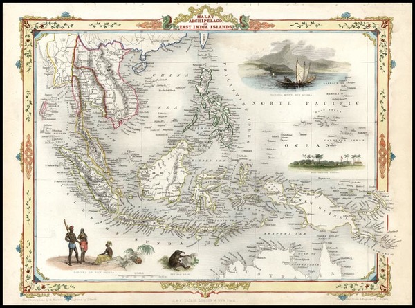 65-Asia, Southeast Asia and Philippines Map By John Tallis