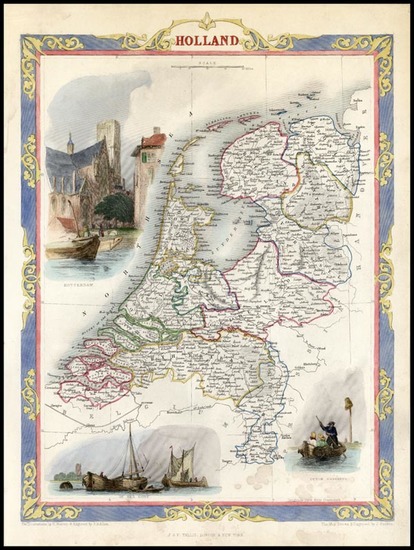 34-Europe and Netherlands Map By John Tallis