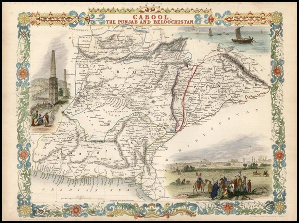 40-Asia, India, Central Asia & Caucasus and Middle East Map By John Tallis