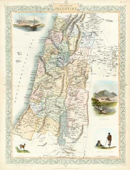 32-Asia and Holy Land Map By John Tallis