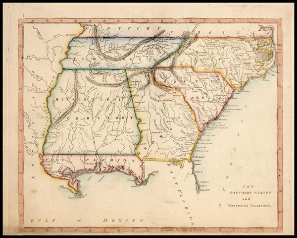 32-South and Southeast Map By Carey  &  Warner