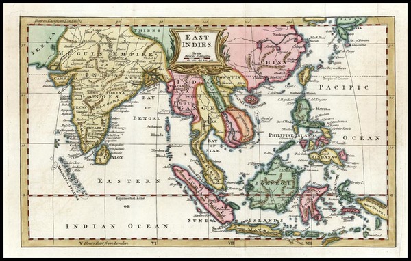 11-Asia, China, India, Southeast Asia and Philippines Map By Thomas Jefferys