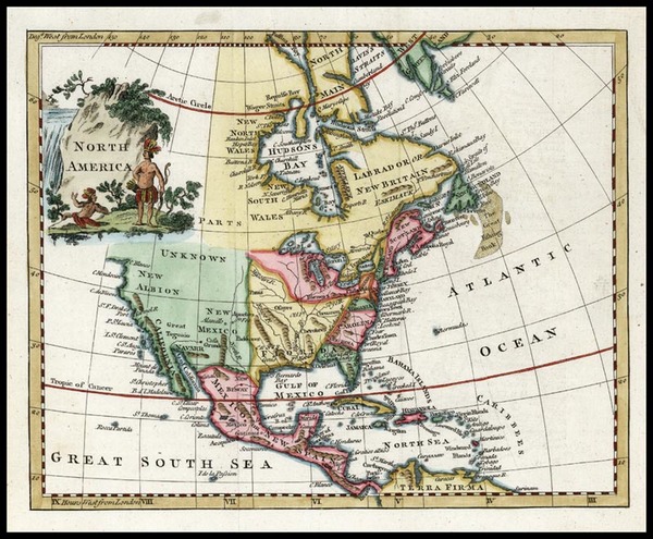 56-North America Map By Thomas Jefferys