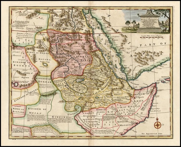 12-Asia, Middle East, Africa, North Africa and East Africa Map By Emanuel Bowen