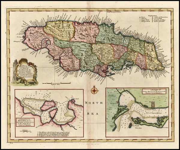 16-Caribbean Map By Emanuel Bowen