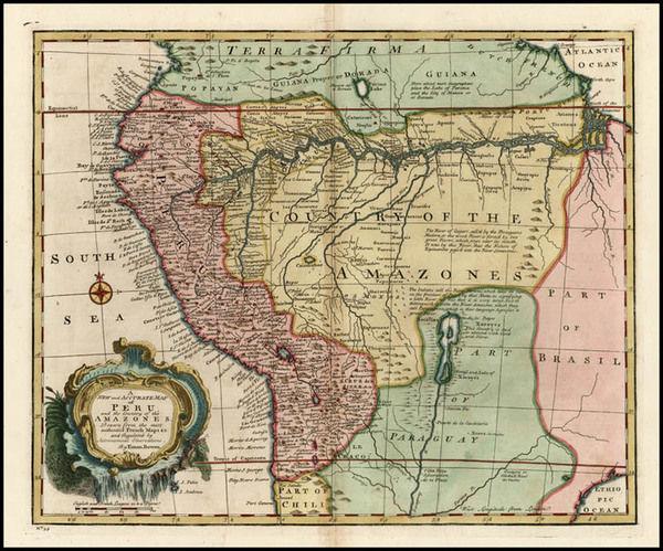 15-South America Map By Emanuel Bowen