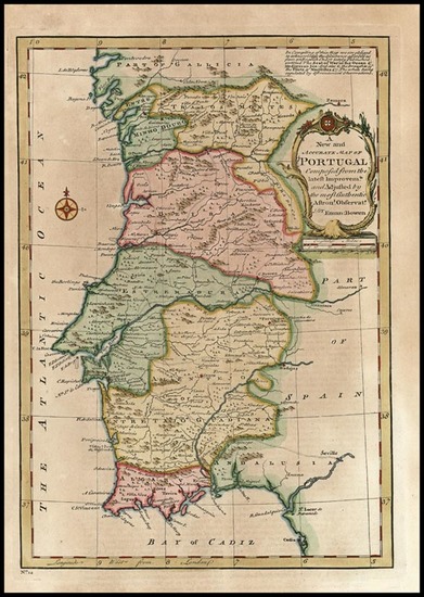 0-Europe and Portugal Map By Emanuel Bowen