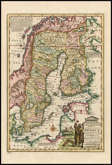 24-Europe and Scandinavia Map By Emanuel Bowen