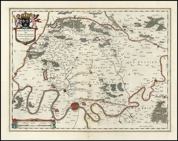 61-Europe and France Map By Willem Janszoon Blaeu