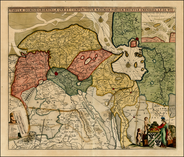 75-Netherlands Map By Frederick De Wit