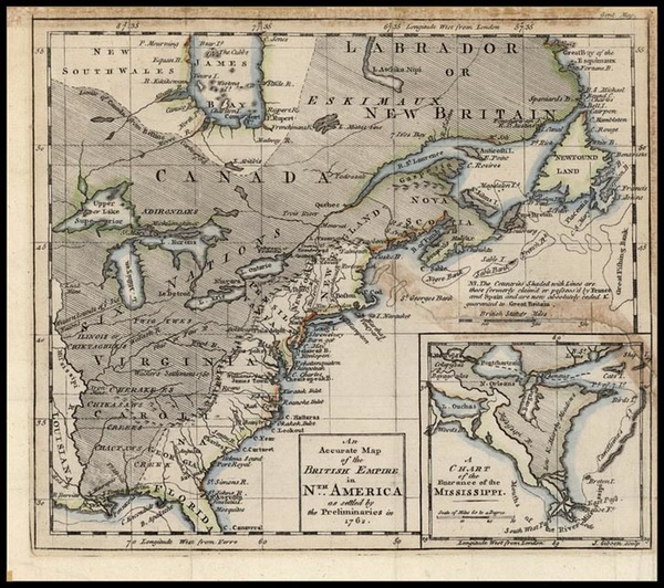 12-United States and North America Map By Gentleman's Magazine