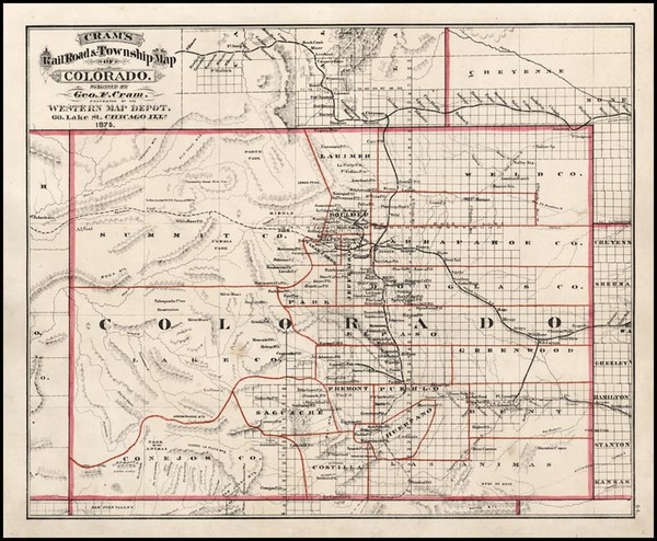 31-Rocky Mountains Map By George F. Cram