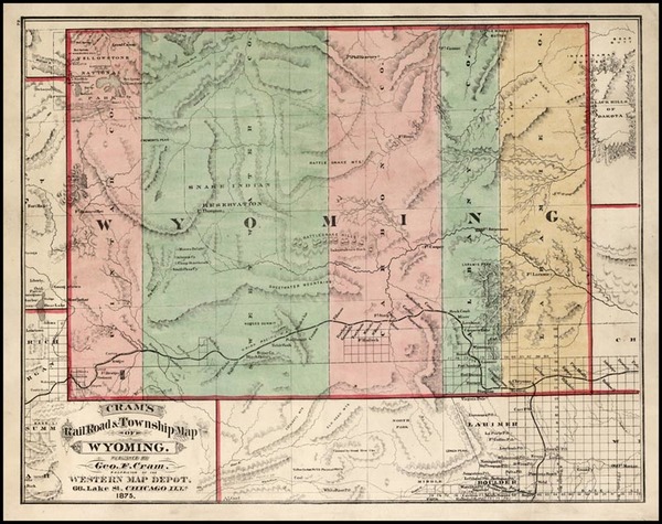 76-Plains and Rocky Mountains Map By George F. Cram