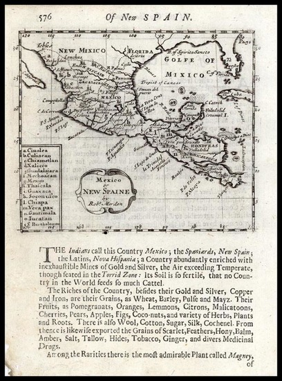 66-South, Texas, Mexico and Central America Map By Robert Morden