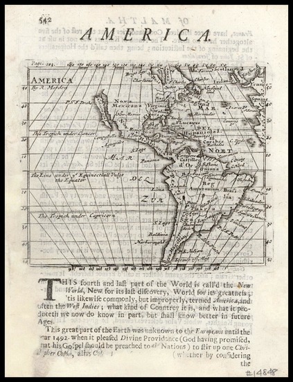 88-South America and America Map By Robert Morden